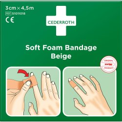 Soft Foam Bandage Beige 3cm x 4,5m