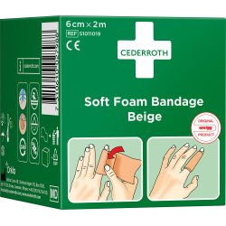 Soft Foam Bandage Beige 6cm x 2m