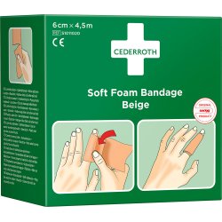 Soft Foam Bandage Beige 6cm x 4,5m