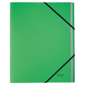 Sorteringsmappe recycle karton A4 12-delt grn