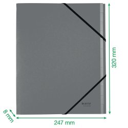 Sorteringsmappe recycle karton A4 12-delt rd