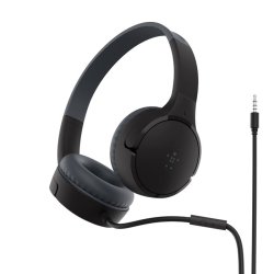 SOUNDFORM Mini Wired On-Ear Headphones Kids, Black