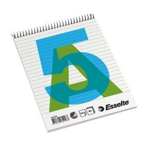 Spiralblok  A5 linieret 80 ark 60g