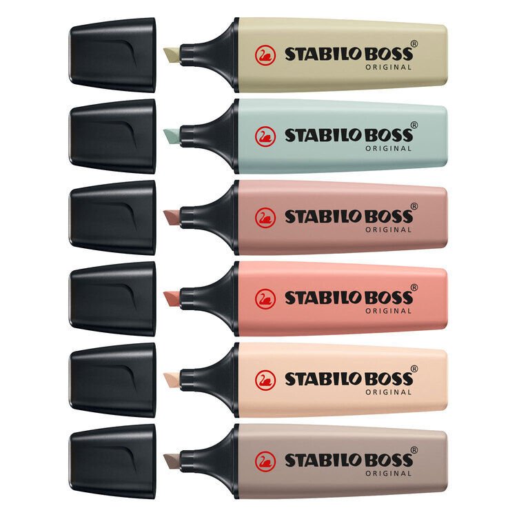 Stabilo Boss Highlighter 6 stk Naturecolours