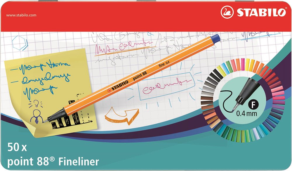 Stabilo fineliner 88 50 stk