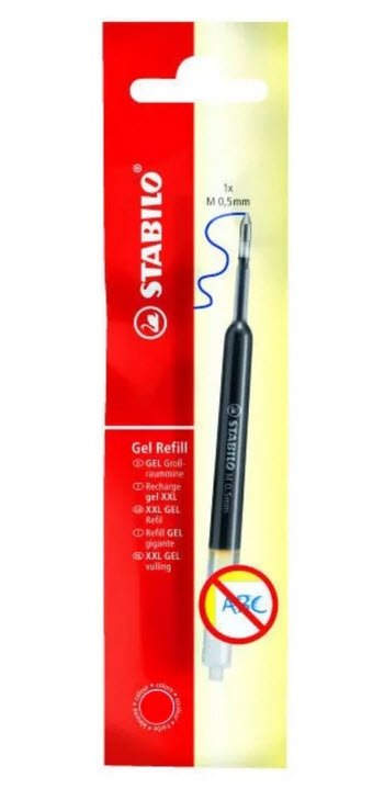 Stabilo Gel Refill Sort 1Stk