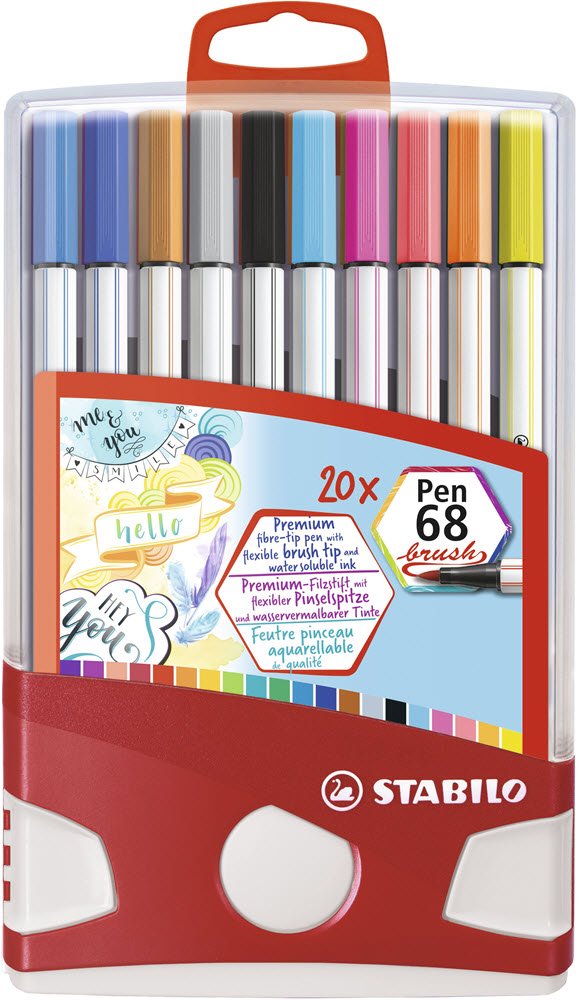 Stabilo Pen 68 Brush 20stk