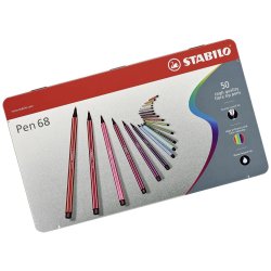 Stabilo Pen 68 metal box 50stk