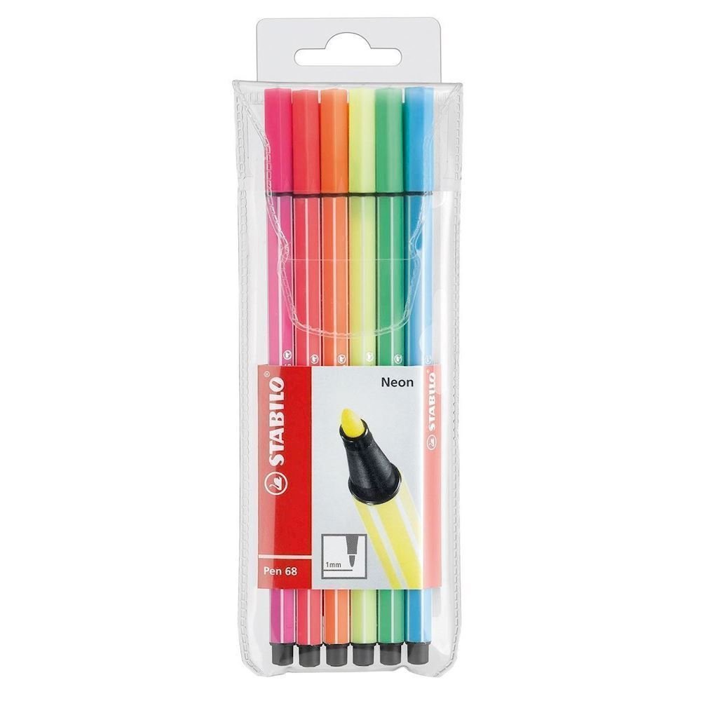 Stabilo Pen 68 Neon Etui 6 stk