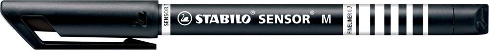 Stabilo Sencor 187 Medium 0,7 Sort