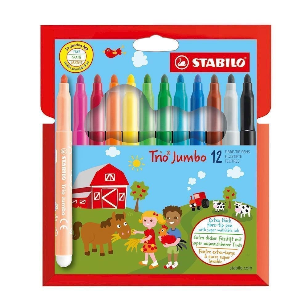 Stabilo Trio Jumbo 12st