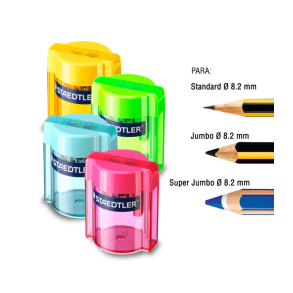 Staedtler dobb. blyantspidser i plast