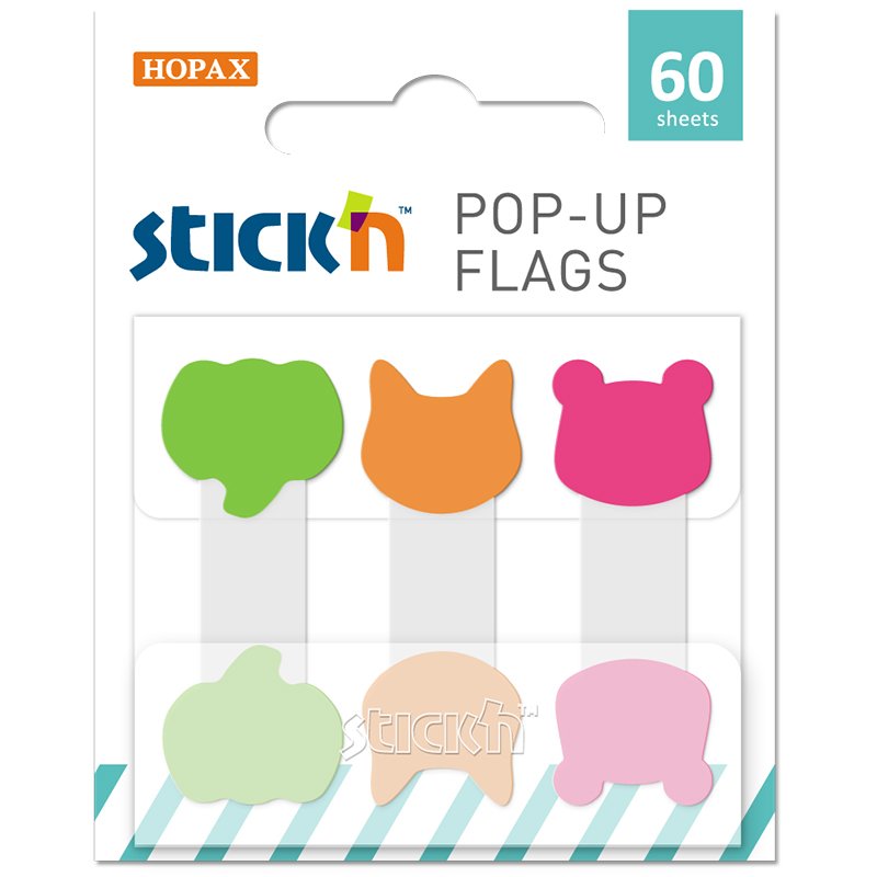 Stick'n pop-up flags Elefant