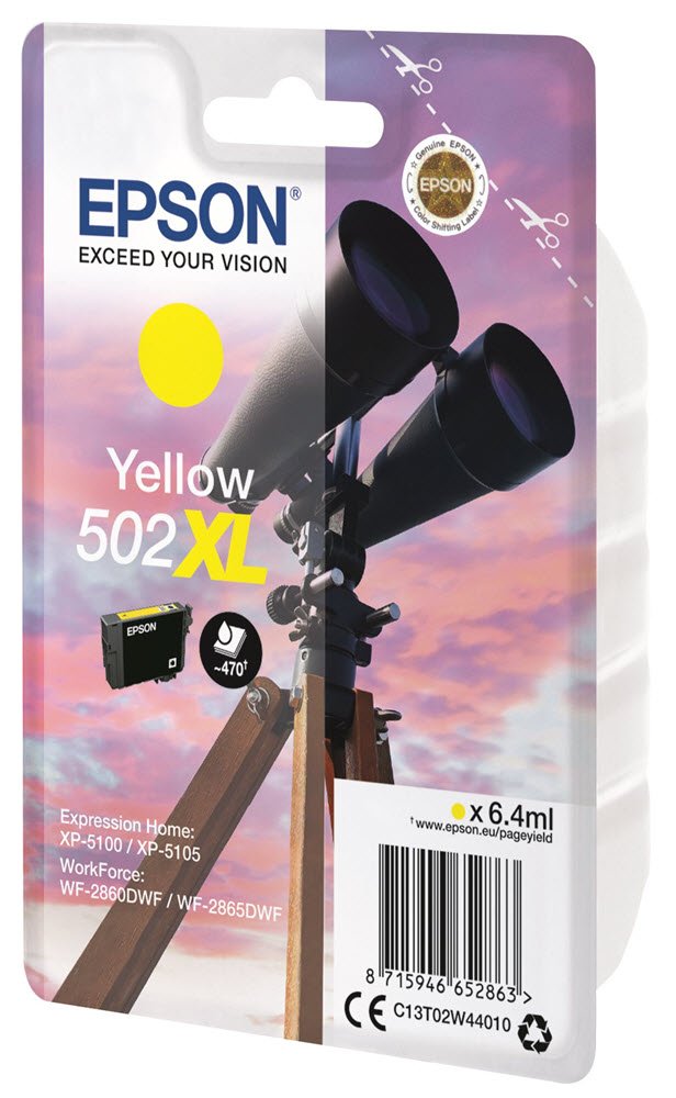 T502 Singlepack Yellow 502XL Ink