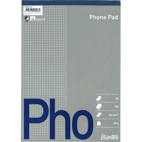 Telefonblok A4 Kvadreret