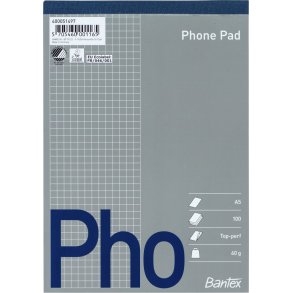 Telefonblok A5 Kvadreret