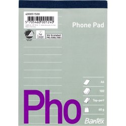 Telefonblok A6 Linieret