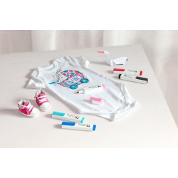 Textil marker 5 pastelfarver