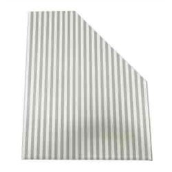 Tidsskriftskassette i pap, hvid m. strib