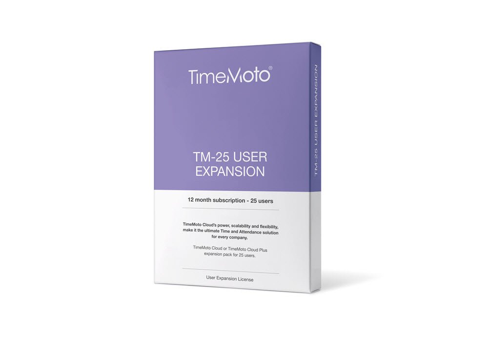 TimeMoto Cloud 25 users expansion