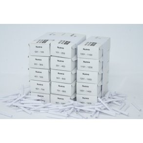 Tombola numre 1-1500 Hvid