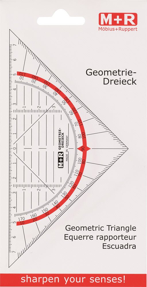 Trekant lineal M+R 16 cm