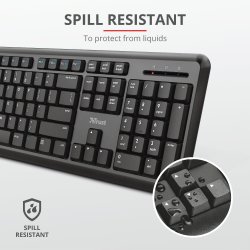 Trust Ody Wireless Keyboard & Mouse Black Nordic