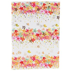 Turnowski Notesbog Ulin A4 Blomster hvid