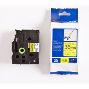 TZe tape 36mmx8m flexible black/yellow