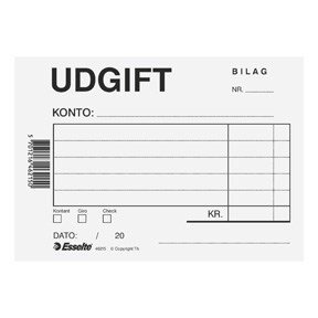 Udgiftsblok A6 100 ark bl