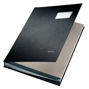 Underskriftsmappe A4 1-20 rum Sort