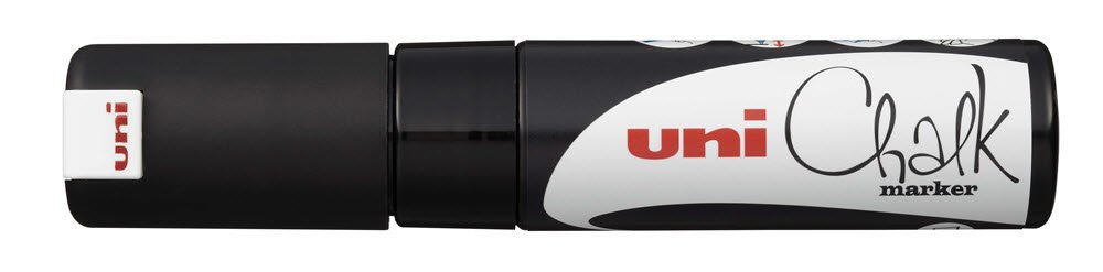 Uni Kridt Marker 8K Sort