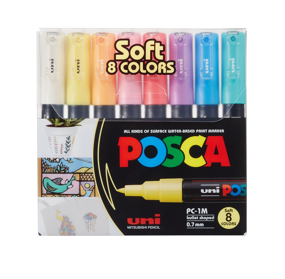 Uni Posca PC-1M Soft Colors 8stk