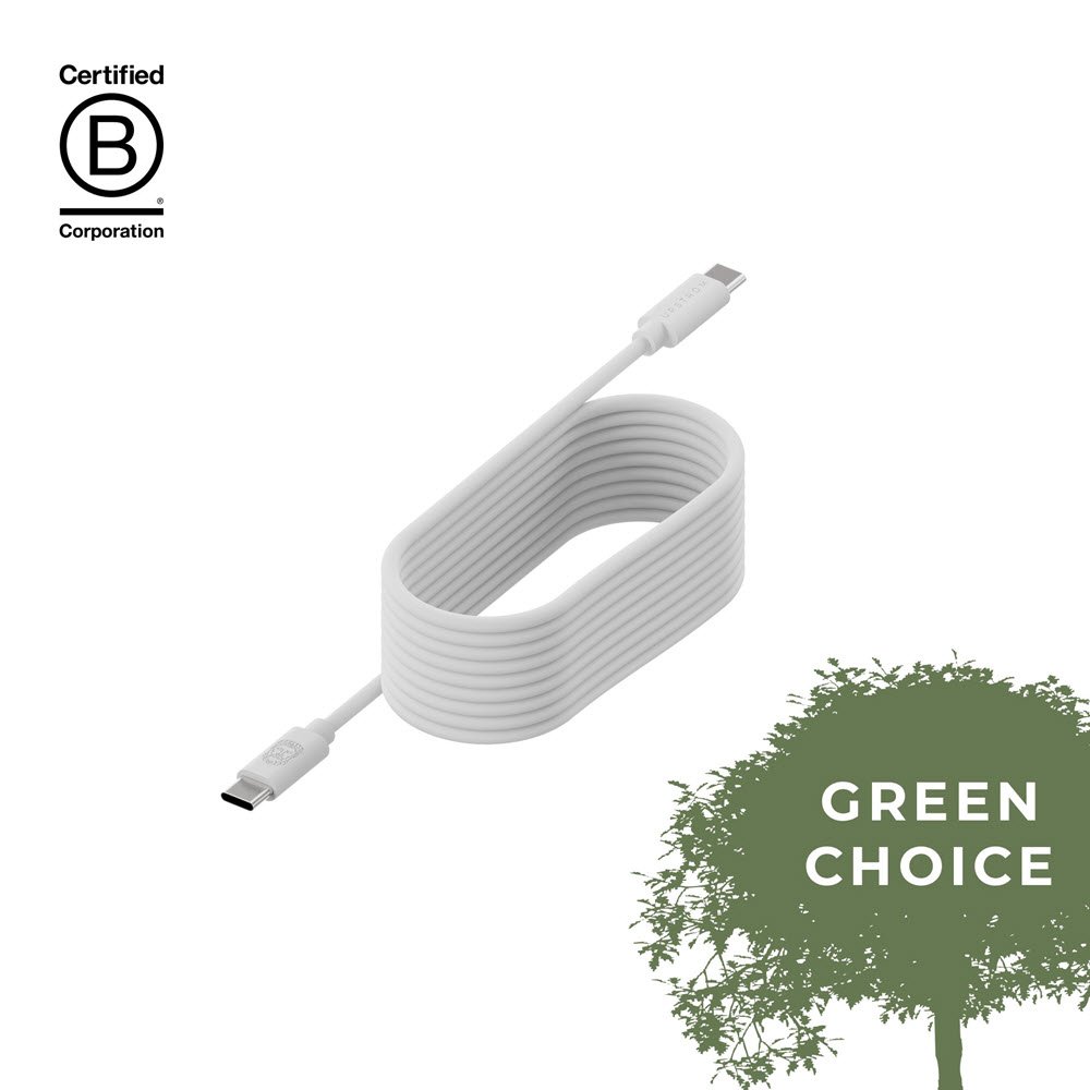 UPSTR&Ouml;M CIRKUL&Auml;R 100W USB-C-USB-C cable White 1.2m