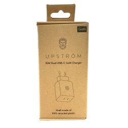 UPSTR&Ouml;M CIRKUL&Auml;R 35W Dual USB-C GaN Charger, White