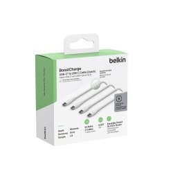 USB C to USB C Braided PVC 2m Twin Pack White