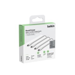 USB C to USB C PVC 1m Twin Pack White
