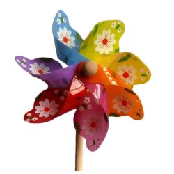 Vindmlle m. hjerter,  blomster