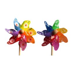 Vindmlle m. hjerter,  blomster