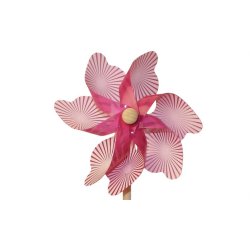 Vindmlle med farvet striber, 17 cm