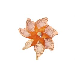 Vindmlle med farvet striber, 17 cm