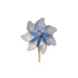 Vindmlle med farvet striber, 17 cm