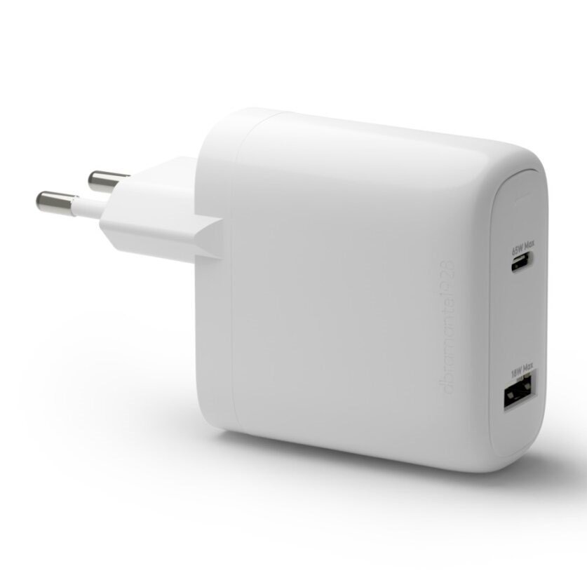 Wall Charger GaN - USB-C 65W+18W EU, White