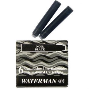 Waterman Blk 6stk Sort