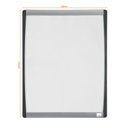 WB tavle m/buet ramme hvid 33,5x28cm