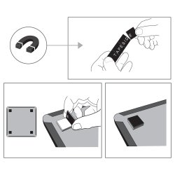 WB tavle m/buet ramme hvid 33,5x28cm