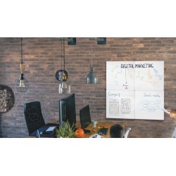 WB tavle magnetisk rammels stl 45x45cm