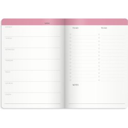 Week planner udateret Pink