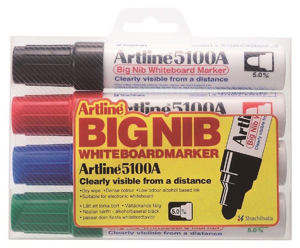 Whiteboardpenna Artline 5100A BIG 4/set